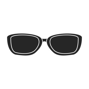 Sunglass vector icon. Black vector icons isolated on white background sunglass.