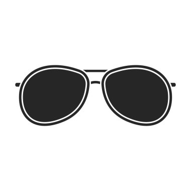 Sunglass vector icon. Black vector icons isolated on white background sunglass.