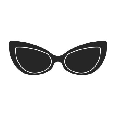 Sunglass vector icon. Black vector icons isolated on white background sunglass.