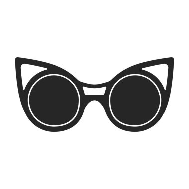 Sunglass vector icon. Black vector icons isolated on white background sunglass.