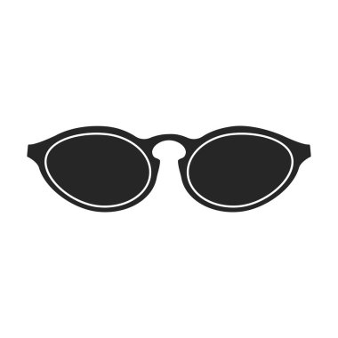 Sunglass vector icon. Black vector icons isolated on white background sunglass.