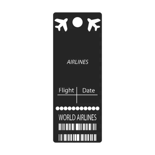 Baggage Tag Vector Icon Black Vector Icons Isolated White Background — Stock Vector