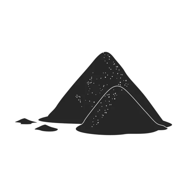 Pile Icône Vectorielle Sable Icônes Vectorielles Noires Isolées Sur Fond — Image vectorielle
