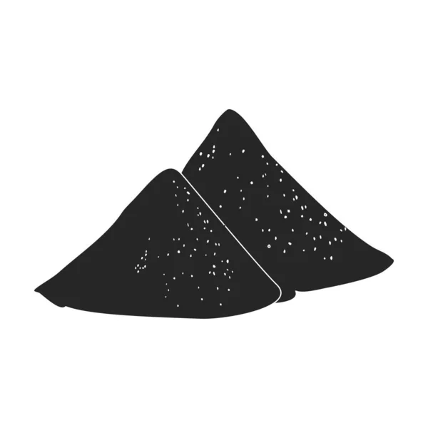 Купка Піску Вектор Значок Чорні Векторні Піктограми Ізольовані Білому Фоні — стоковий вектор