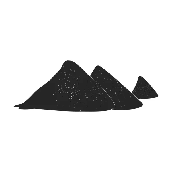 Pile Sand Vector Icon Black Vector Icons Isolated White Background — 图库矢量图片