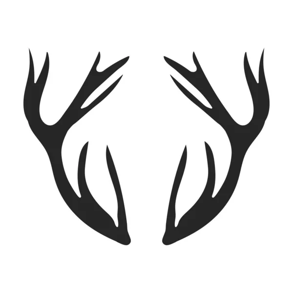 Elk Horn Vector Icon Black Vector Icons Isolated White Background — Vector de stock