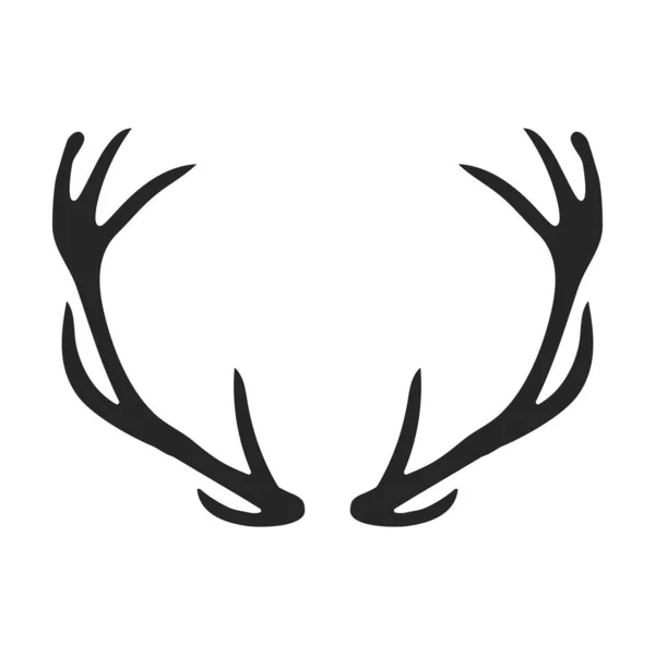 Elk Horn Vector Icon Black Vector Icons Isolated White Background — стоковый вектор