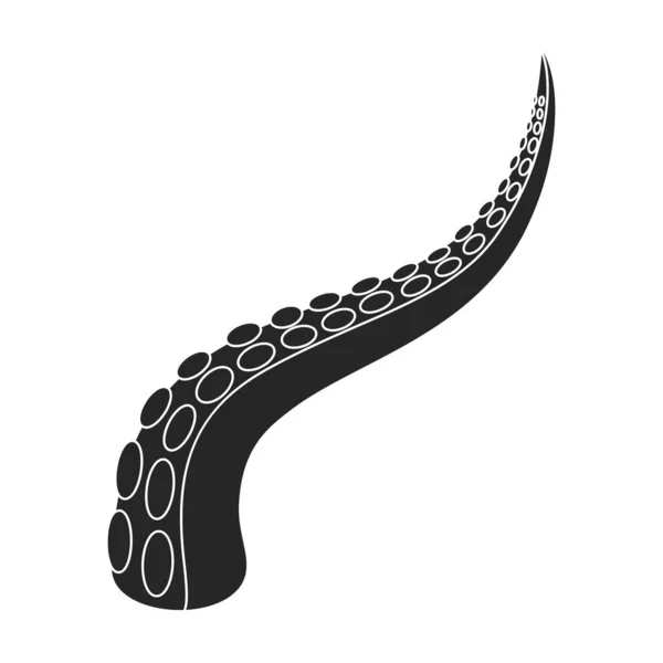 Щільність Векторної Чорної Піктограми Октопуса Векторні Ілюстрації Восьминіг Білому Тлі — стоковий вектор