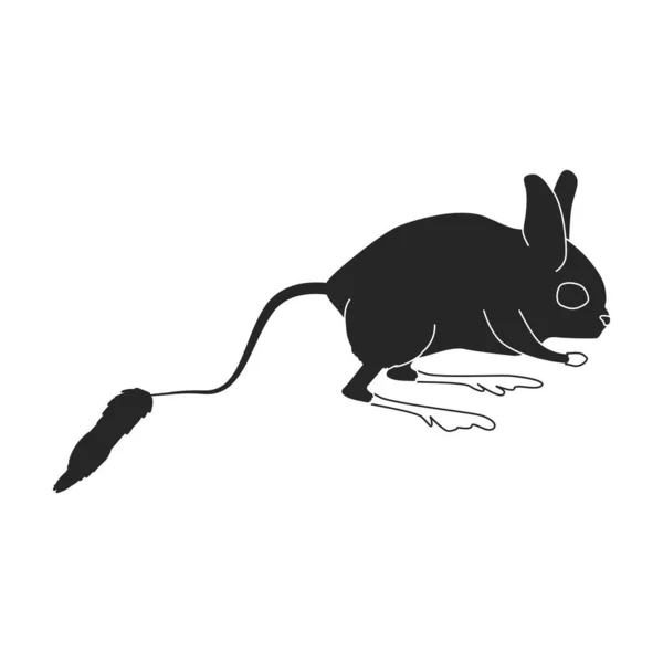 Rattenvektor Icon Black Vektor Symbole Isoliert Auf Weißem Hintergrund Ratte — Stockvektor