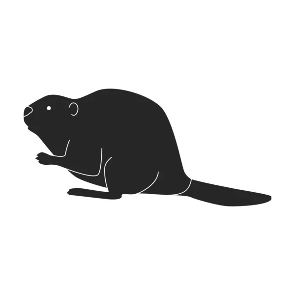Ícones Vetoriais Rat Icon Black Vetor Isolado Rato Fundo Branco — Vetor de Stock