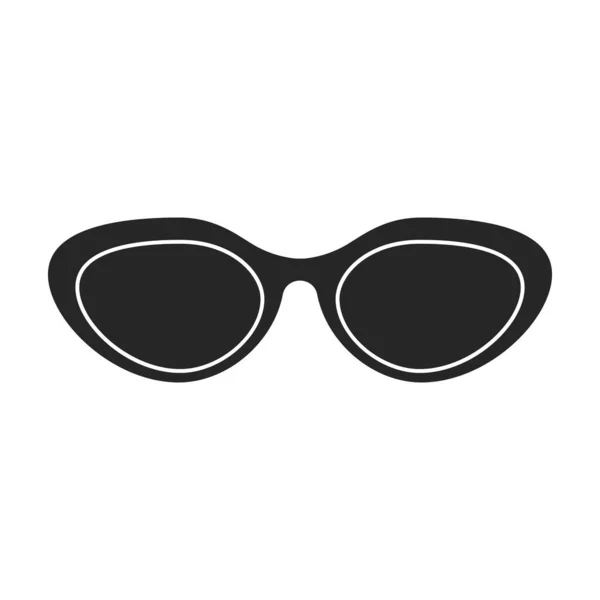 Zonneglas Vector Icoon Zwarte Vector Pictogrammen Geïsoleerd Witte Achtergrond Zonneglas — Stockvector