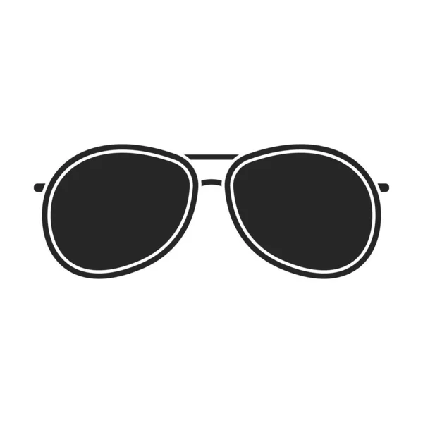 Icono Del Vector Sunglass Iconos Vector Negro Aislados Gafas Sol — Vector de stock