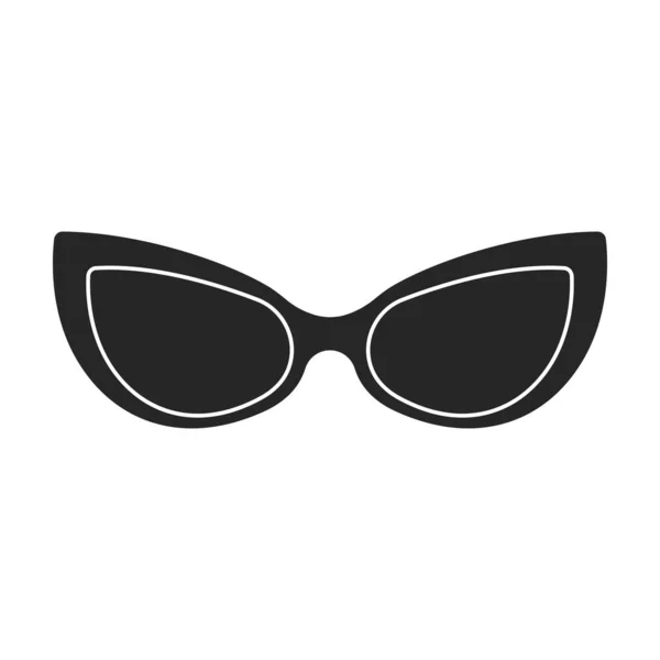 Icono Del Vector Sunglass Iconos Vector Negro Aislados Gafas Sol — Archivo Imágenes Vectoriales