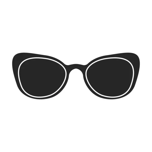 Sunglass Vector Icon Black Vector Icons Isolated White Background Sunglass — Archivo Imágenes Vectoriales