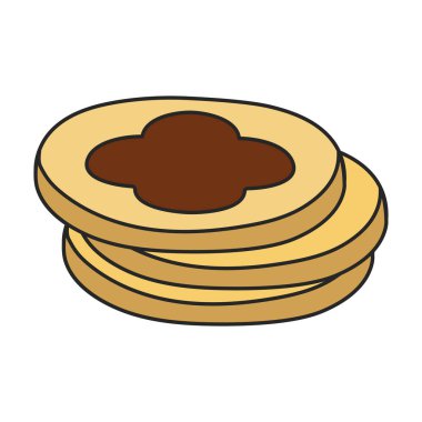 Cookies vector icon.Color vector icons isolated on white background cookies.