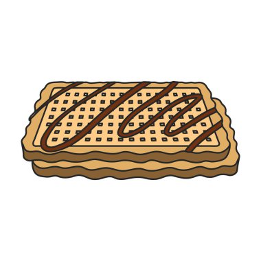 Cookies vector icon.Color vector icons isolated on white background cookies.