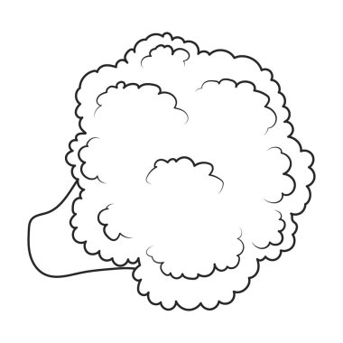 Broccoli vector icon. Outline vector icons isolated on white background broccoli.