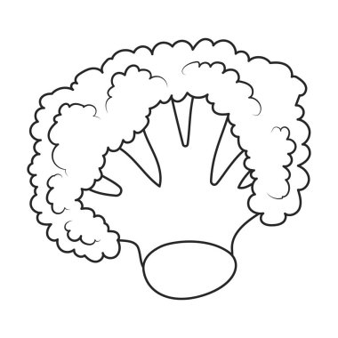 Broccoli vector icon. Outline vector icons isolated on white background broccoli.