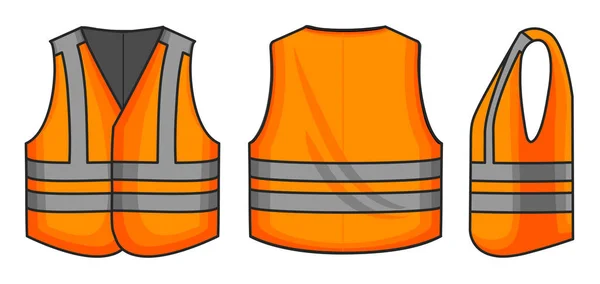 Εικονογράφηση Διάνυσμα Γιλέκο Ασφαλείας Λευκό Φόντο Σακάκι Εργάτη Διάνυσμα Χρώματος — Διανυσματικό Αρχείο