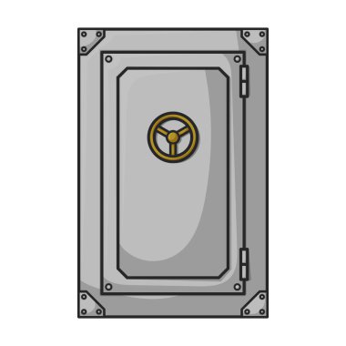 Kapı vektör simgesi güvenliği. Renkli vektör logosu beyaz arka plan kasasında izole edilmiş..