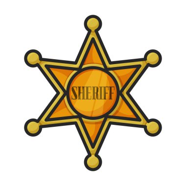 Star sheriff vector icon.Color vector logo isolated on white background star sheriff. clipart