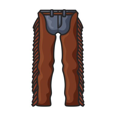 Kovboy vektör simgesi pantolonu. Beyaz arka plan kovboy pantolonu üzerinde izole edilmiş renk vektörü..