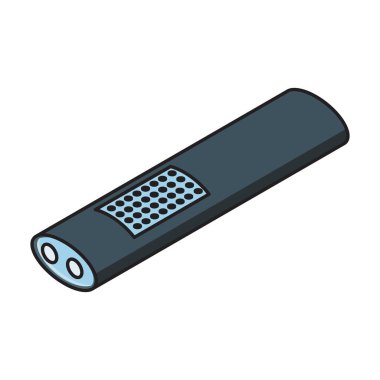 El feneri izometrik vektör simgesi. Renkli vektör logosu beyaz arkaplan fenerinde izole edildi.