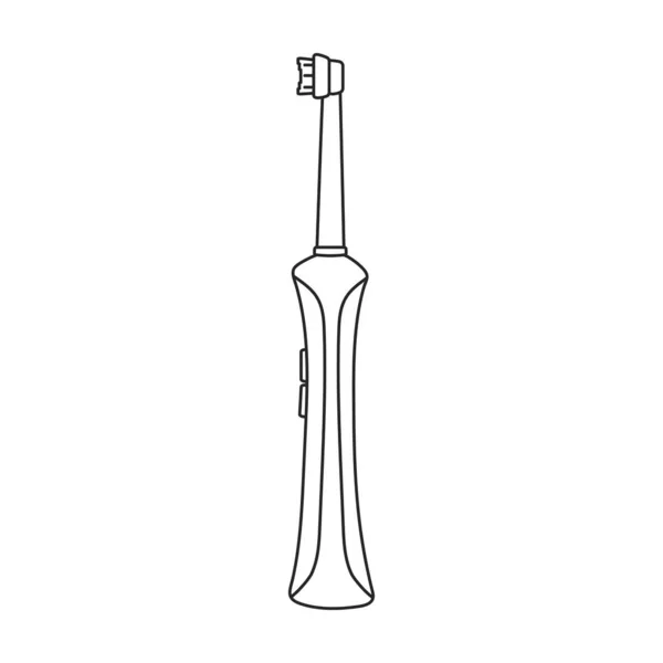 Zahnbürsten Vektorumrisse Symbol Vektorillustration Elektrischer Pinsel Auf Weißem Hintergrund Vereinzelte — Stockvektor