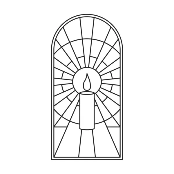 Піктограма Контуру Скляного Вектора Векторні Ілюстрації Скляного Вікна Білому Тлі — стоковий вектор