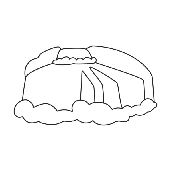 Логотип Вектора Водопада Изолирован Белом Фоне Водопада — стоковый вектор
