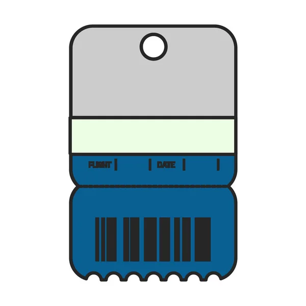 Baggage Tag Vector Icon Color Vector Logo Isolated White Background — Stock Vector