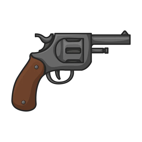 Pistol Revolver Vector Icon Color Vector Logo Isolated White Background — Stock Vector