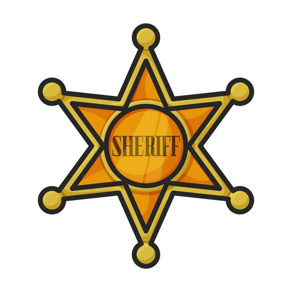 Star Sheriff Vector Icon Color Vector Logo Geïsoleerd Witte Achtergrond — Stockvector