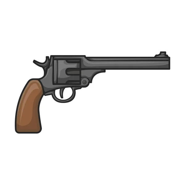 Револьвер Оружейного Вектора Икона Цветной Вектор Логотипа Изолирован Белом Фоне — стоковый вектор