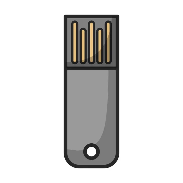Drive Flash Vektor Icon Color Vektor Logo Isoliert Auf Weißem — Stockvektor