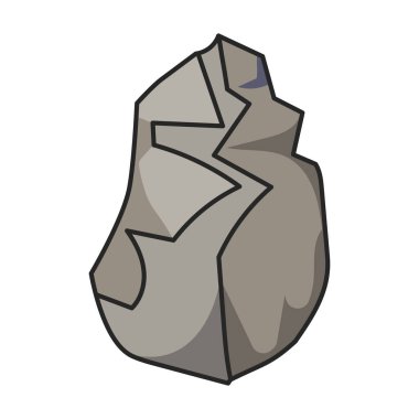 Taş vektör simgesi. Beyaz arkaplan taşında izole edilmiş renk vektör logosu.