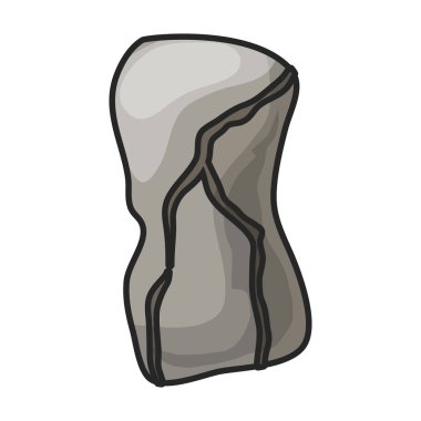 Taş vektör simgesi. Beyaz arkaplan taşında izole edilmiş renk vektör logosu.