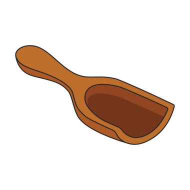 Kepçe vektör simgesi. Beyaz arkaplan kepçesinde renk vektörü logosu izole edildi.