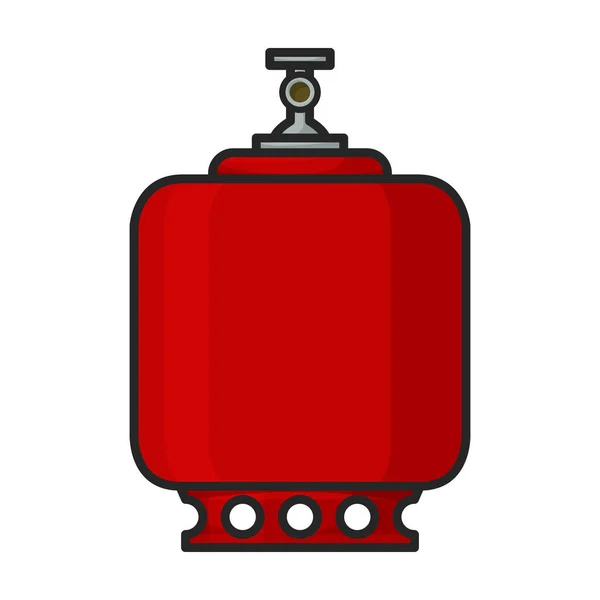 ガスボトルのアイコン 白い背景ガスボトルに隔離されたカラーベクトルのロゴ — ストックベクタ