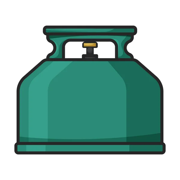 Векторный Икон Цветной Векторный Логотип Изолирован Белом Фоне Газовой Бутылки — стоковый вектор