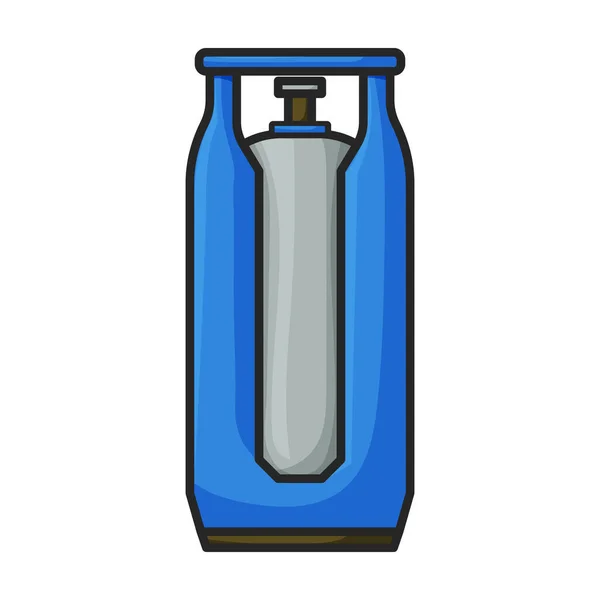 Icon Color Vector Logo Isolated White Background Gas Bottle — 스톡 벡터