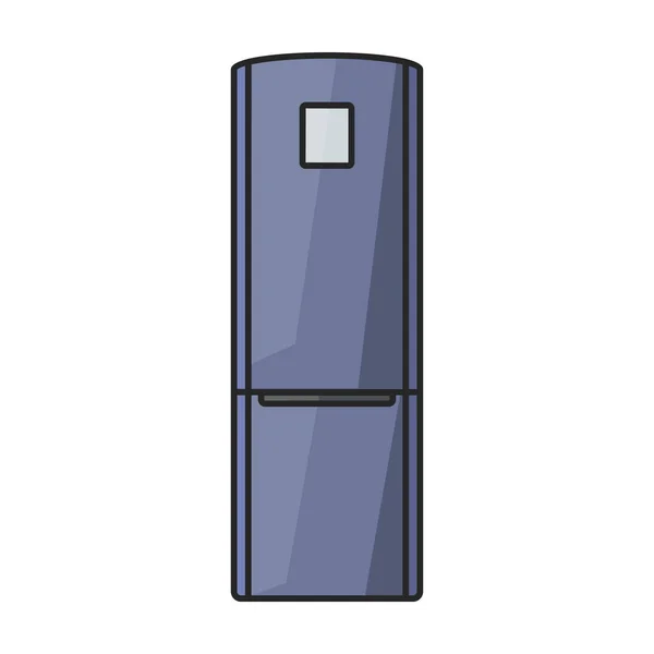 Küche Kühlschrank Vektor Symbol Color Vector Logo Isoliert Auf Weißem — Stockvektor