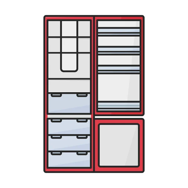 Kuchyně Lednice Vektorové Ikony Barva Vektorové Logo Izolované Bílém Pozadí — Stockový vektor