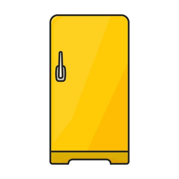 Mutfak Buzdolabı Vektör Simgesi Renkli Vektör Logosu Beyaz Arka Plan — Stok Vektör