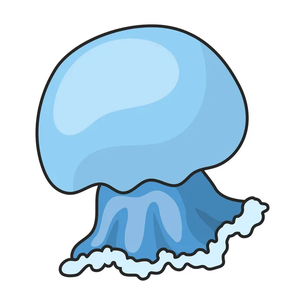 Jellyfish Vector Icon Color Vector Logo Isolated White Backjellas — 스톡 벡터