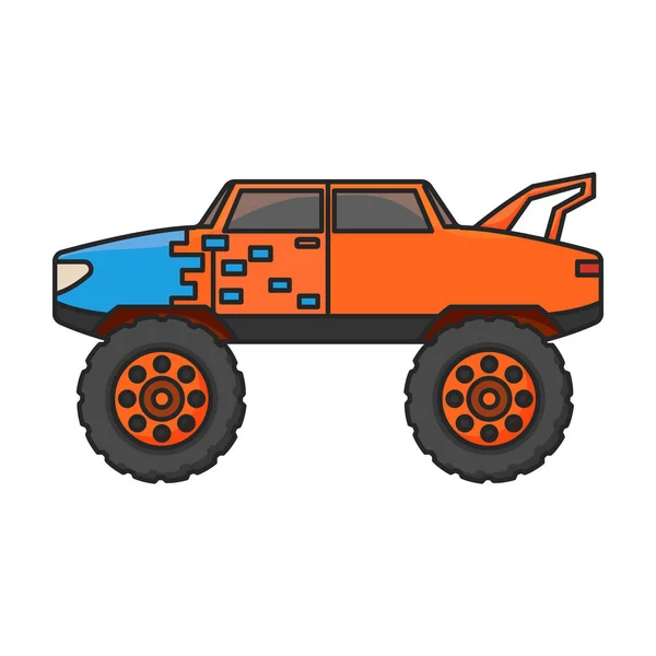 Monster Camion Vecteur Icon Color Logo Vecteur Isolé Sur Fond — Image vectorielle