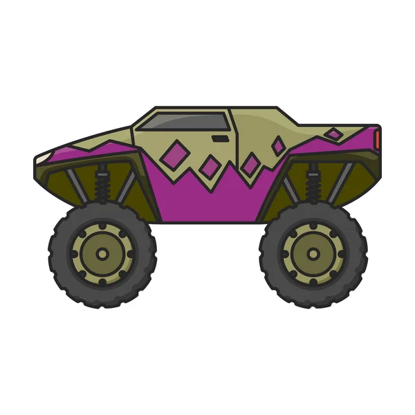 Monster Camion Vecteur Icon Color Logo Vecteur Isolé Sur Fond — Image vectorielle