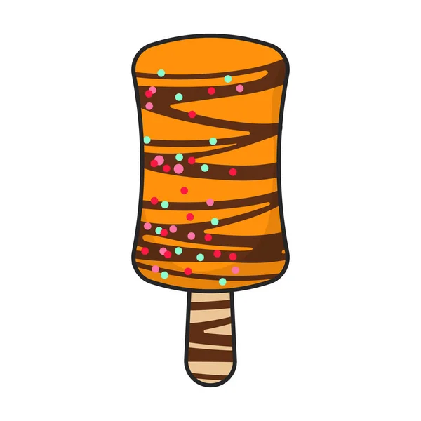 Мороженое Конус Векторный Значок Цветной Вектор Логотип Изолирован Белом Фоне — стоковый вектор