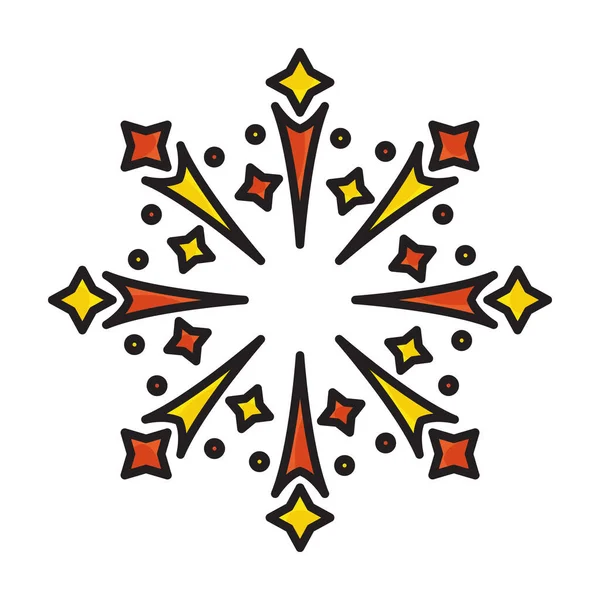 Різдвяний Феєрверк Векторний Значок Кольоровий Векторний Логотип Ізольований Білому Фоні — стоковий вектор