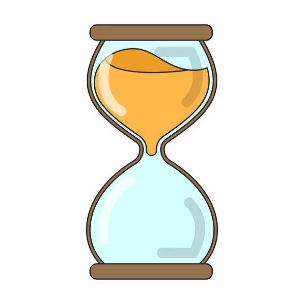 Hourglass Διάνυσμα Icon Color Διάνυσμα Λογότυπο Απομονώνονται Λευκό Φόντο Hourglass — Διανυσματικό Αρχείο